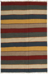  Kilim Rug 126X191 Persian Wool Orange/Dark Grey Small Carpetvista