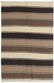 Kelim Teppich 132X197 Braun/Beige Wolle, Persien/Iran Carpetvista