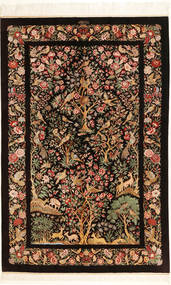 絨毯 ペルシャ クム シルク 132X207 (絹, ペルシャ/イラン)