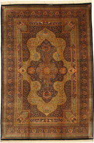 198X291 絨毯 クム シルク 署名: M.jamshidi オリエンタル (絹, ペルシャ/イラン)