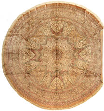  Oriental Qum Silk Rug Ø 339 Round Large Silk, Persia/Iran