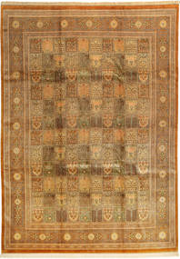 245X342 絨毯 オリエンタル クム シルク Sighnded: クム Babai (絹, ペルシャ/イラン)
