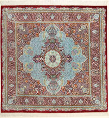  クム シルク 絨毯 195X197 ペルシャ シルクカーペット