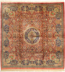 222X228 絨毯 クム シルク 署名: Ghasem Dakhili オリエンタル 正方形 (絹, ペルシャ/イラン)