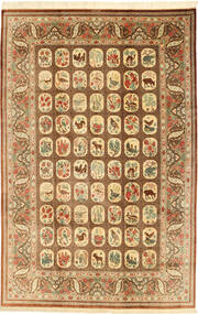  クム シルク Sighned: Shamian 絨毯 196X300 ペルシャ シルクカーペット