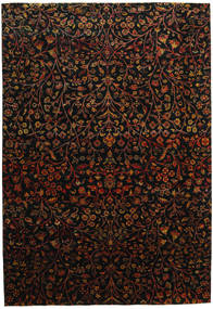  206X301 Abstract Sari Pure Silk Rug Silk, Carpetvista