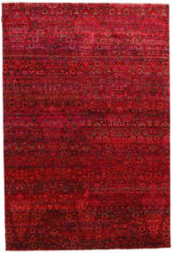  197X292 Abstract Sari Pure Silk Rug Silk, Carpetvista