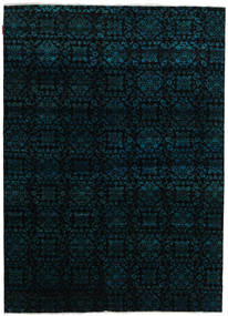  172X239 Sari Pure Silk Rug Dark Blue India Carpetvista