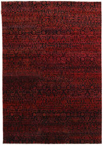 Sari Ren Silke Teppe 173X248 Mørk Rød Silke, India Carpetvista