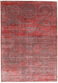 208X300 Tapete Himalaya Bambu Seda Moderno Vermelho (Índia) Carpetvista