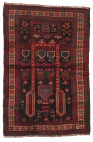 85X126 絨毯 オリエンタル バルーチ ダークレッド/レッド (ウール, アフガニスタン) Carpetvista