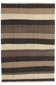  146X211 Striped Small Kilim Rug Wool, Carpetvista