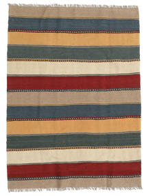 絨毯 キリム 137X185 ベージュ/ダークグレー (ウール, ペルシャ/イラン)