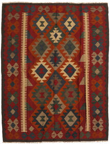153X197 Tapis D'orient Kilim Maimane Rouge Foncé/Noir (Laine, Afghanistan) Carpetvista