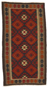 103X189 絨毯 キリム マイマネ オリエンタル 茶色/レッド (ウール, アフガニスタン) Carpetvista