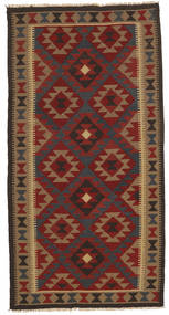 Kilim Maimane Rug 100X197 Brown/Orange Wool, Afghanistan Carpetvista