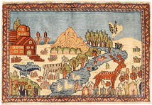 Tapete Persa Sarough 55X80 (Lã, Pérsia/Irão)