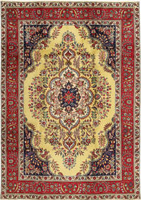 Orientalsk Tabriz Tæppe 225X325 Rød/Brun Uld, Persien/Iran Carpetvista