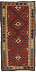 96X198 絨毯 オリエンタル キリム マイマネ レッド/茶色 (ウール, アフガニスタン) Carpetvista