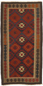 Kilim Maimane Rug 98X196 Brown/Red Wool, Afghanistan Carpetvista