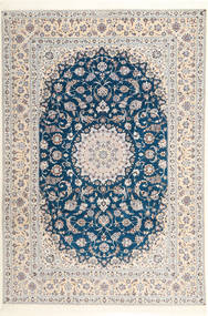 絨毯 ペルシャ ナイン 6La Habibian 204X304 ベージュ/グレー (ウール, ペルシャ/イラン)