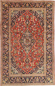 Tapete Oriental Kashan 197X303 Bege/Vermelho (Lã, Pérsia/Irão)