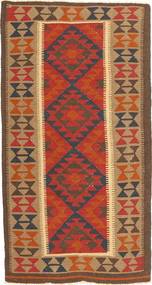 99X185 러그 오리엔탈 킬림 마이마네 갈색/빨간색 (울, 아프가니스탄) Carpetvista