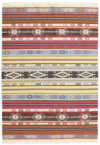  Orientalischer Wollteppich 170X240 Kelim Navaja Braun/Mehrfarbig