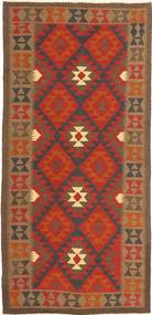 96X198 Kelim Maimane Teppe Orientalsk Brun/Rød (Ull, Afghanistan) Carpetvista