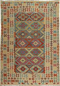  Kilim Afegão Old Style Tapete 205X300 Lã Carpetvista