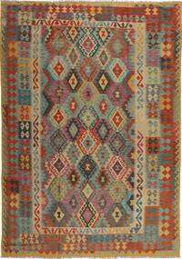  Kilim Afegão Old Style Tapete 213X292 Lã Carpetvista