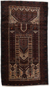 絨毯 オリエンタル バルーチ 115X202 ダークレッド/茶色 (ウール, アフガニスタン)