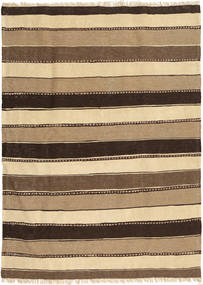  139X197 Striped Small Kilim Rug Wool, Carpetvista
