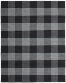 Check Kilim 240X300 Large Black/Dark Grey Checkered Rug