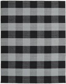 240X300 Check Kilim Vloerkleed - Zwart/Grijs Modern Zwart/Grijs (Wol, India)