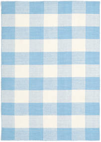 140X200 絨毯 Check キリム - ブルー/ホワイト モダン ブルー/ホワイト (インド)