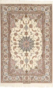  Isfahan Seidenkette Mazaheri Teppich 130X200 Persischer Beige/Braun Klein Carpetvista