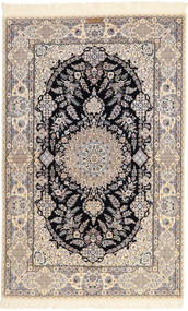 絨毯 ペルシャ ナイン 6La Habibian 131X204 ベージュ/薄い灰色 ( ペルシャ/イラン)