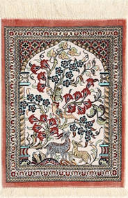 絨毯 ペルシャ クム シルク 30X40 (絹, ペルシャ/イラン)