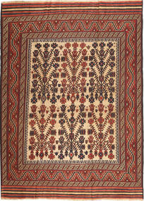 絨毯 オリエンタル キリム ゴルバリヤスタ 212X285 茶色/ベージュ (ウール, アフガニスタン)