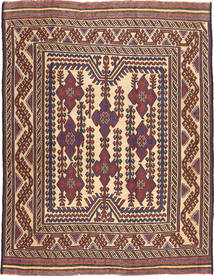  Orientalischer Kelim Golbarjasta Teppich 198X256 Rot/Beige Wolle, Afghanistan Carpetvista