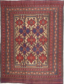  Orientalischer Kelim Golbarjasta Teppich 200X274 Rot/Beige Wolle, Afghanistan Carpetvista