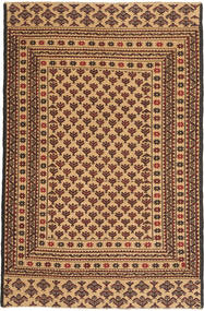 絨毯 オリエンタル キリム ゴルバリヤスタ 126X190 茶色/ベージュ (ウール, アフガニスタン)
