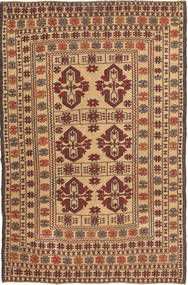絨毯 オリエンタル キリム ゴルバリヤスタ 129X202 茶色/ベージュ (ウール, アフガニスタン)