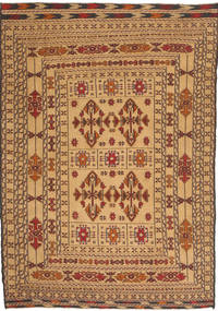 絨毯 オリエンタル キリム ゴルバリヤスタ 130X186 茶色/オレンジ (ウール, アフガニスタン)
