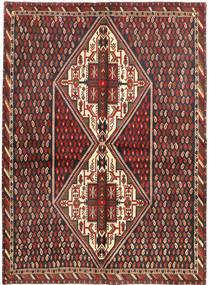  Afshar/Sirjan Tappeto 159X217 Persiano Di Lana Rosso/Rosso Scuro Piccolo Carpetvista