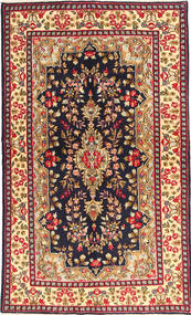  Orientalischer Kerman Teppich 144X233 Beige/Dunkelrosa Wolle, Persien/Iran Carpetvista