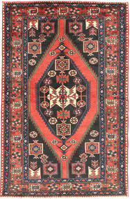  Persisk Nahavand Tæppe 133X210 Rød/Mørkegrå (Uld, Persien/Iran)