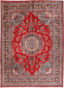  Orientalischer Maschad Teppich 245X350 Rot/Grau Wolle, Persien/Iran Carpetvista