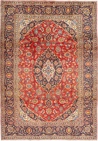  Keshan Teppich 203X296 Persischer Wollteppich Beige/Rot Carpetvista